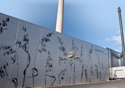 Selvklæbende folie på facade for Vattenfall - Nonbye a/s