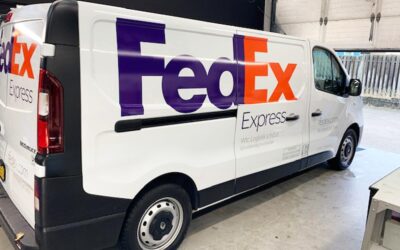 Godt samarbejde med Glimma om foliering af biler til FedEx