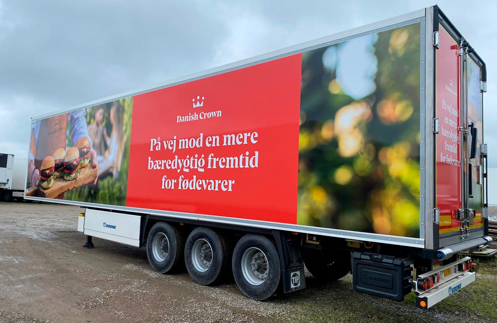 Selvklæbende folie på lastbil for Danish Crown - Nonbye