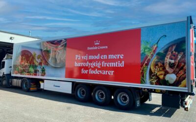 PVC-fri foliering af lastbiler til Danish Crown